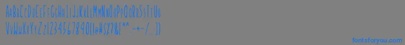 LadybugRegularB Font – Blue Fonts on Gray Background