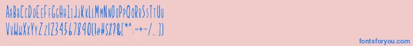 Police LadybugRegularB – polices bleues sur fond rose