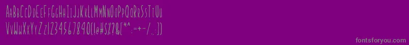 Police LadybugRegularB – polices grises sur fond violet