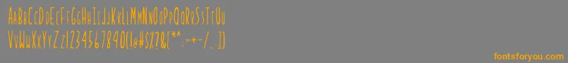 LadybugRegularB Font – Orange Fonts on Gray Background