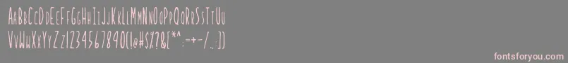 LadybugRegularB Font – Pink Fonts on Gray Background