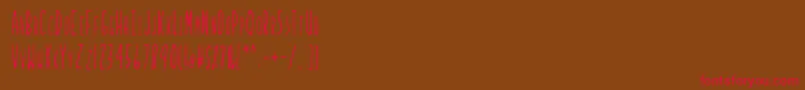 LadybugRegularB Font – Red Fonts on Brown Background