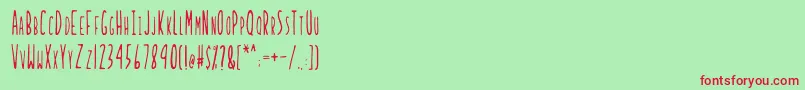 LadybugRegularB Font – Red Fonts on Green Background