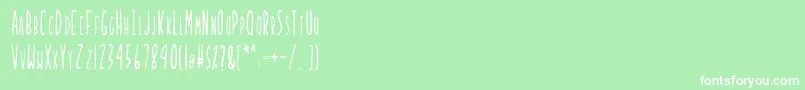 LadybugRegularB Font – White Fonts on Green Background