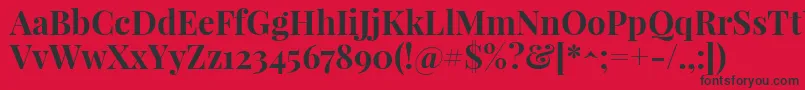 PlayfairdisplayBold Font – Black Fonts on Red Background