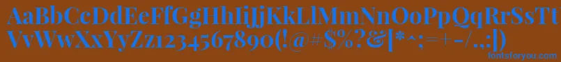 PlayfairdisplayBold Font – Blue Fonts on Brown Background