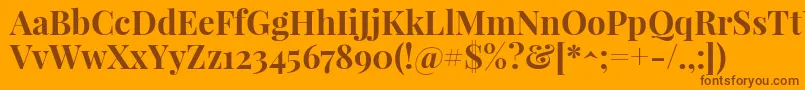PlayfairdisplayBold Font – Brown Fonts on Orange Background