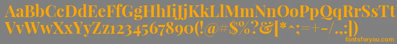 PlayfairdisplayBold Font – Orange Fonts on Gray Background
