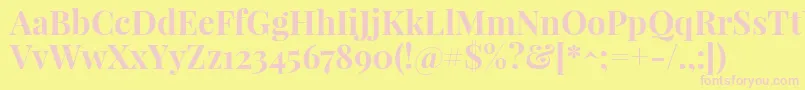 PlayfairdisplayBold Font – Pink Fonts on Yellow Background