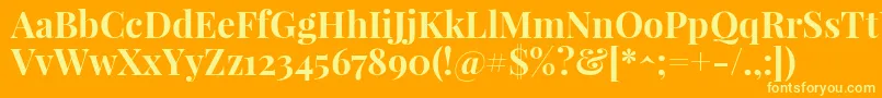 PlayfairdisplayBold Font – Yellow Fonts on Orange Background