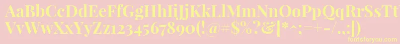 PlayfairdisplayBold Font – Yellow Fonts on Pink Background