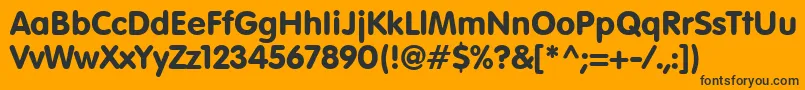 StRundschrift Font – Black Fonts on Orange Background