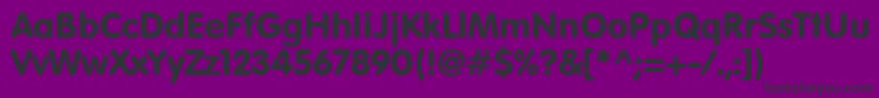 フォントStRundschrift – 紫の背景に黒い文字