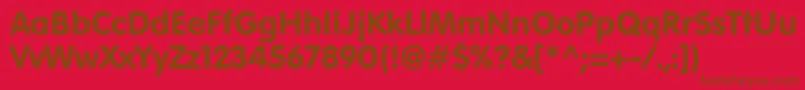 Police StRundschrift – polices brunes sur fond rouge