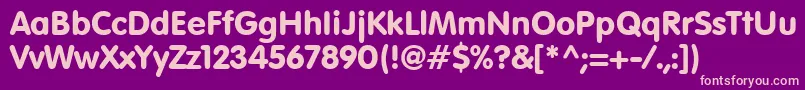 Police StRundschrift – polices roses sur fond violet