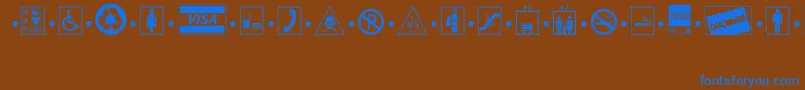 SignsMt Font – Blue Fonts on Brown Background