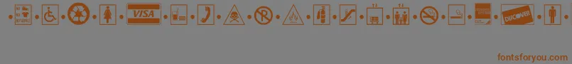 SignsMt Font – Brown Fonts on Gray Background