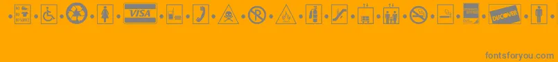 SignsMt Font – Gray Fonts on Orange Background