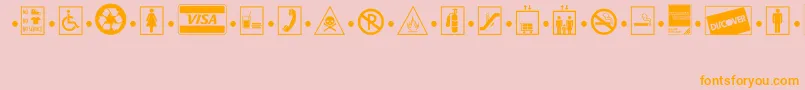 SignsMt Font – Orange Fonts on Pink Background