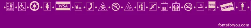SignsMt Font – Pink Fonts on Purple Background