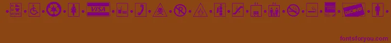 Шрифт SignsMt – фиолетовые шрифты на коричневом фоне