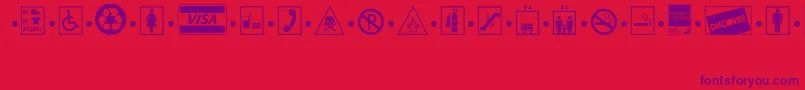 SignsMt Font – Purple Fonts on Red Background