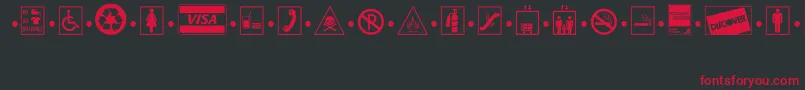 SignsMt Font – Red Fonts on Black Background