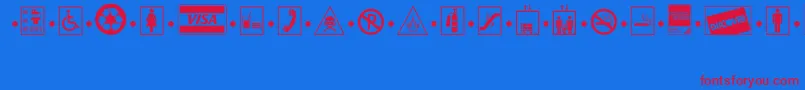 SignsMt-fontti – punaiset fontit sinisellä taustalla
