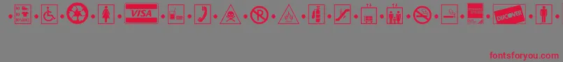 SignsMt Font – Red Fonts on Gray Background