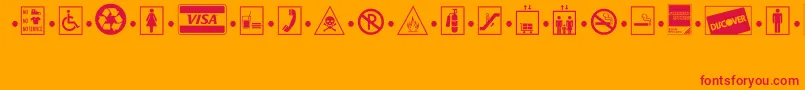 Police SignsMt – polices rouges sur fond orange