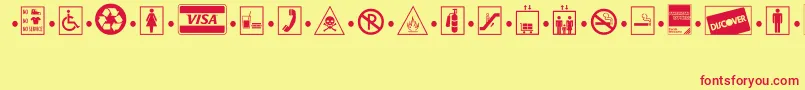 SignsMt Font – Red Fonts on Yellow Background