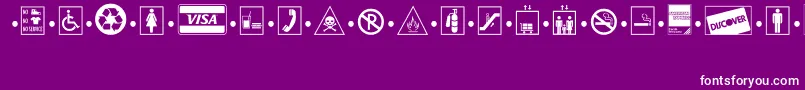 fuente SignsMt – Fuentes Blancas Sobre Fondo Morado