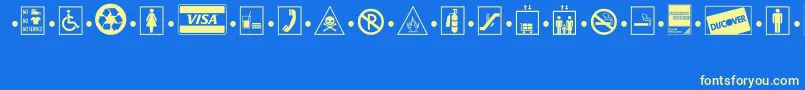 Шрифт SignsMt – жёлтые шрифты на синем фоне