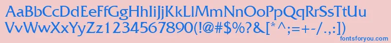 FritzRegular Font – Blue Fonts on Pink Background