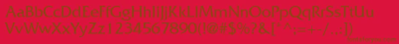 FritzRegular Font – Brown Fonts on Red Background