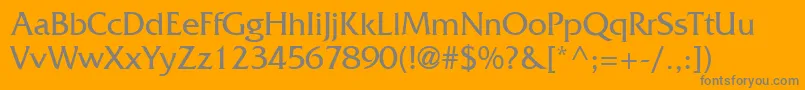 FritzRegular Font – Gray Fonts on Orange Background