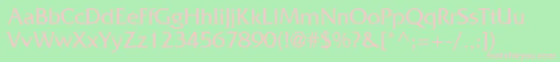 FritzRegular Font – Pink Fonts on Green Background