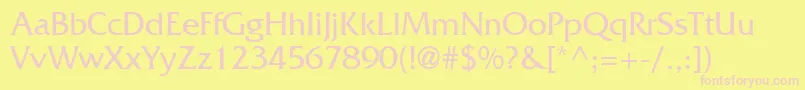 FritzRegular Font – Pink Fonts on Yellow Background