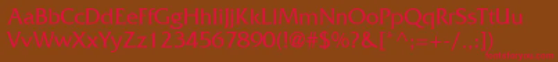FritzRegular Font – Red Fonts on Brown Background