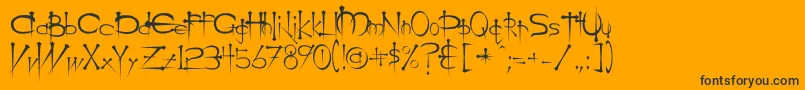 Шрифт Ogilviec – чёрные шрифты на оранжевом фоне