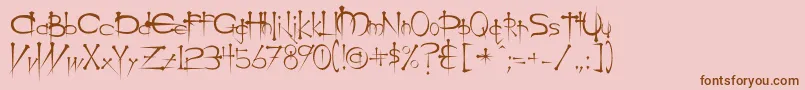 Шрифт Ogilviec – коричневые шрифты на розовом фоне