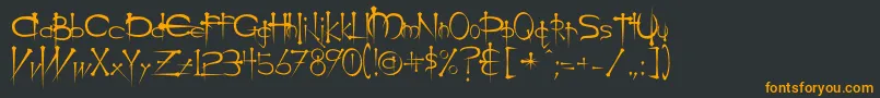 Шрифт Ogilviec – оранжевые шрифты на чёрном фоне