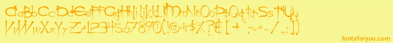 Шрифт Ogilviec – оранжевые шрифты на жёлтом фоне