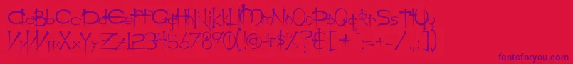 Шрифт Ogilviec – фиолетовые шрифты на красном фоне