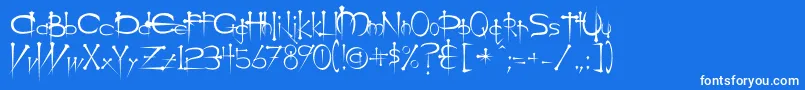 Ogilviec Font – White Fonts on Blue Background