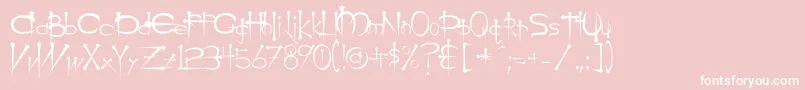 Шрифт Ogilviec – белые шрифты на розовом фоне