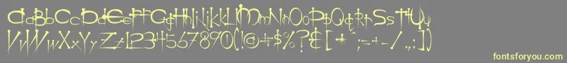 Шрифт Ogilviec – жёлтые шрифты на сером фоне