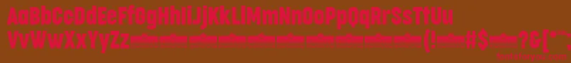 CocogooseCompressedRegularTrial Font – Red Fonts on Brown Background