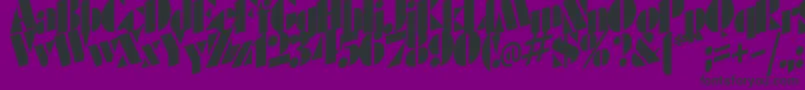 CrowsRegularTtstd Font – Black Fonts on Purple Background