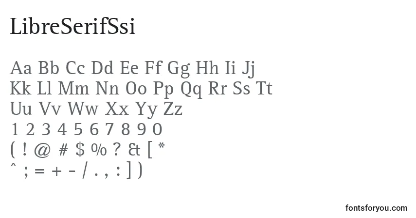 Fuente LibreSerifSsi - alfabeto, números, caracteres especiales